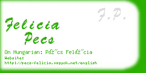 felicia pecs business card
